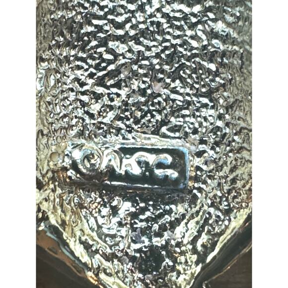 Vintage Cats Christmas Tree Brooch Pin Gold Tone Cat Lady Signed Holiday Jewelry - Picture 6 of 13